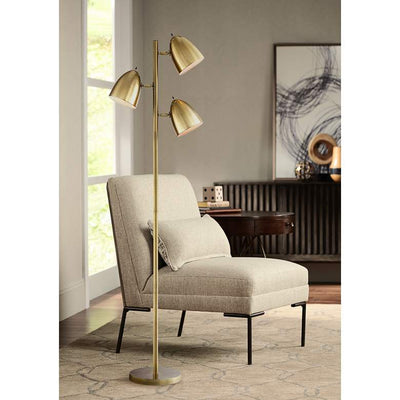 Floor Lamp Aged Brass Finish