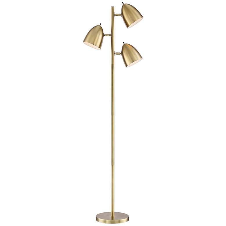 Floor Lamp Aged Brass Finish