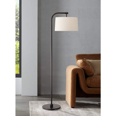 Warm Gold Arc Floor Lamp