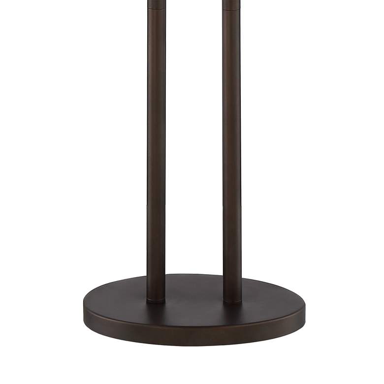 Bronze Twin-Pole Pull-Chain Floor Lamp